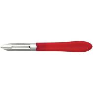 Éplucheur inox à manche - 6,5 cm - Rouge