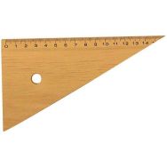 Equerre 60° en bois naturel 16 cm graduation 18,5 cm