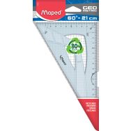 Equerre 60° grand côté 21 cm - GEOMETRIC, en plastique recyclé