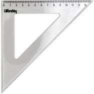 Équerre plastique 45°, graduation 14 cm, hypoténuse 21 cm