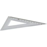 Équerre plastique 60°, graduation 15 cm, hypoténuse 18,5 cm