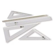 Équerre plastique 60°, graduation 20 cm, hypoténuse 24,5 cm