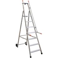 Escabeau Mayorà avec rampe de sécurité et roues - 5 à 9 marches - Facal