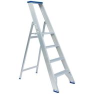 Escabeau professionnel revêtement polyester - 4 à 6 marches - Solide