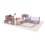 Espace multisports Pitch'One R3M à 3 aires - 12,90 x 11,10 m