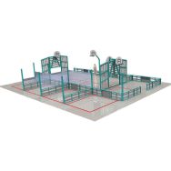 Espace multisports Pitch'One R6S à 6 aires - 14,90 x 11,20 m