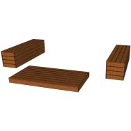 Estrade + 2 banquettes