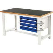 Établi Cubio à 3 tiroirs - Largeur 150 cm - Arphénol
