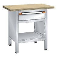 Établi compact multiplex 100x70x84 cm 1 tiroir 1 étagère Thurmetall