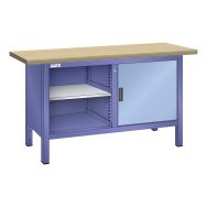 Établi compact multiplex 150x70x84 cm 1 porte battante 2 étagères Thurmetall