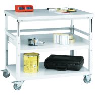 Établi mobile - 2 tablettes