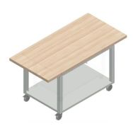 Etabli mobile L 1520 x P 750 x H 850 mm charge maxi 250 kg