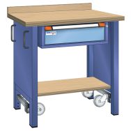 Établi mobile multiplex 100x70x87 cm 1 tiroir (1x15) Thurmetall