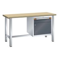 Etabli plateau multiplex prof. 70 cm haut. 84 cm 1 porte 1 tiroir