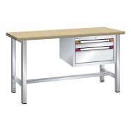 Etabli plateau multiplex prof. 70 cm haut. 84 cm 2 tiroirs : 10/20 cm
