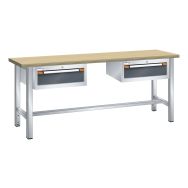 Etabli plateau multiplex prof. 70 cm haut. 84 cm 2 tiroirs 15 cm