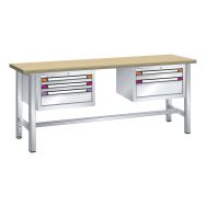 Etabli plateau multiplex prof. 70 cm haut. 84 cm 5 tiroirs