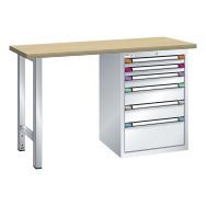 Etabli plateau multiplex prof. 70 cm haut. 94 cm 6 tiroirs