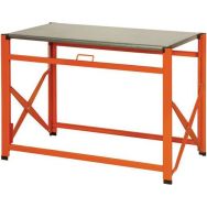 Établi pliable plateau acier galvanisé 840x510x970mm