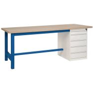 Etablis CKS plateau mélaminé caisson 5 tiroirs - Sofame