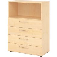 Étagère à 4 tiroirs et 1 niveau Advanced - Hammerbacher