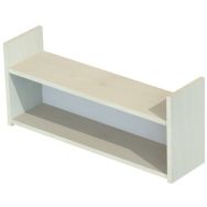 Etagère murale 2 tablettes longueur 80 cm coloris Erable/Gris