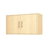 Etagère murale Confetti largeur 92 cm, 2 portes - finition bouleau