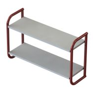 Etagère murale métal Quiétub 2 tablettes 3011 Rouge