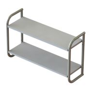 Etagère murale métal Quiétub 2 tablettes 9006 Alu