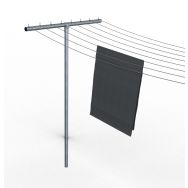 Étendage à linge de forme T avec système d’ancrage