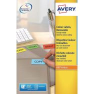 Étiquette couleur repositionnable Avery - Impression laser / jet d'encre, copieur