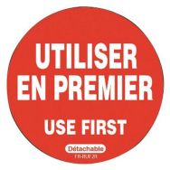 Etiquettes ''a utiliser en premier'' rouge