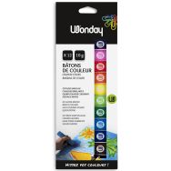 Etui 12 bâtons de 10 g de gouache en stick couleurs assorties