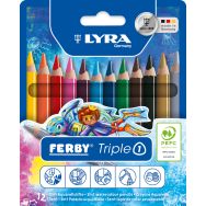 Etui 12 crayons Triple One triangulaire Ferby Ø mine 6,25 mm