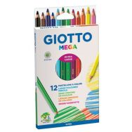 Etui 12 crayons de couleurs Giotto Méga mine Ø 5,5 mm