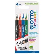 Etui 4 crayons Giotto Dry Marker couleurs assorties