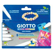 Etui 5 feutres décor métal Giotto