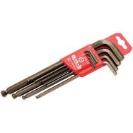 Etui 9 Clés mâles long sphériques 6 pans 1,5-10mm CR-V