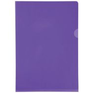 Etui carton 100 poch. coin pvc lisse  hr 13/100e A4 violet