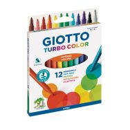 Etui carton 12 feutres assortis Turbocolor Giotto pointe 2.8 mm