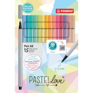 Etui carton 15feutres de dessin STABILO Pen 68 coul. pastel