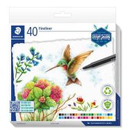 Etui carton 40 feutres triplus® fineliner 334 assortis