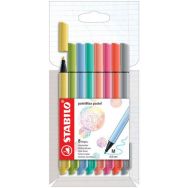 Etui carton 8 feutres PointMax STABILO couleurs pastel ass