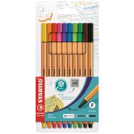 Etui de 10 stylos-feutres STABILO point 88 coloris standard