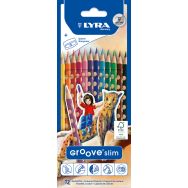 Etui de 12 crayons couleurs Groove Slim triangulaire