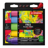 Etui de 5 feutres STABILO FREE acrylique - Set Seaside