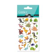 Etui stickers 3d cooky 1 planche dinosaures - Maildor