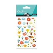 Etui stickers 3d cooky 1 planche fleurs - Maildor