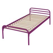 Evolution lit confort sommier lattes 90x190 4006 Fuschia