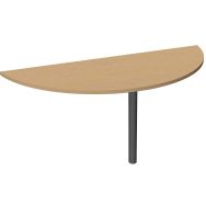 Extension Quatuor 1/2 lune 143 cm  coloris Hêtre/Anthracite